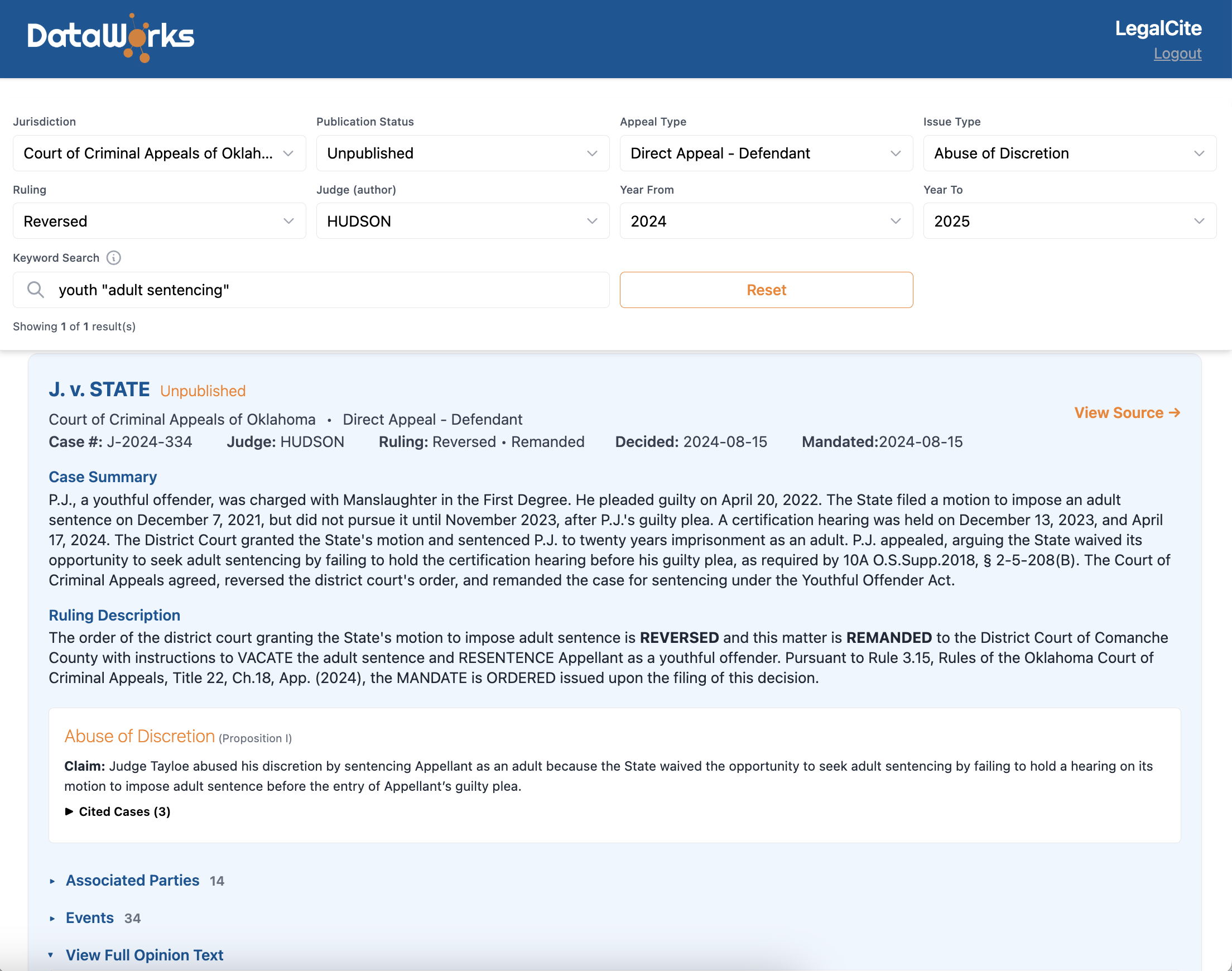 LegalCite Screenshot